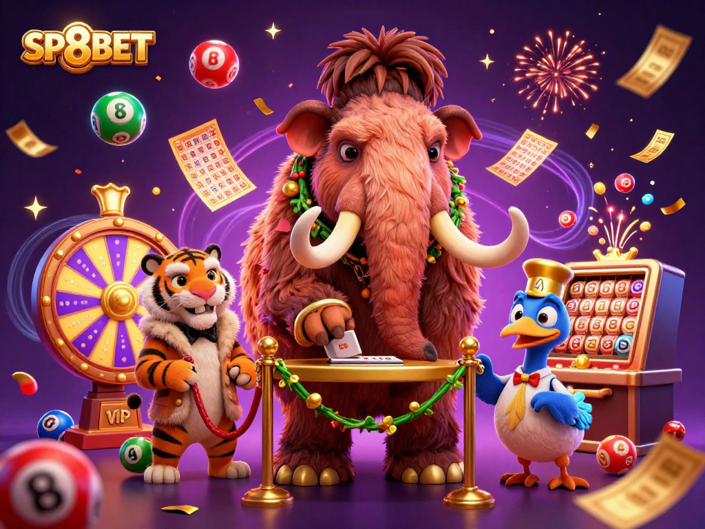 SP8BET invites players to the world of thrilling casino fun with vibrant game elements and unique characters.