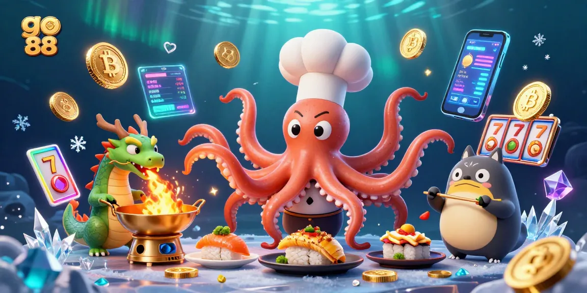 Enjoy thrilling gameplay with go 88's unique underwater adventure in this vibrant, rich 3D illustration.