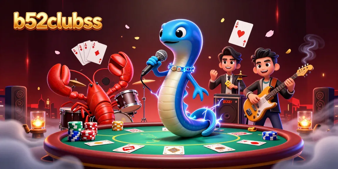 B52clubss electrifies with a DJ eel and vibrant casino vibes in an underwater scene.