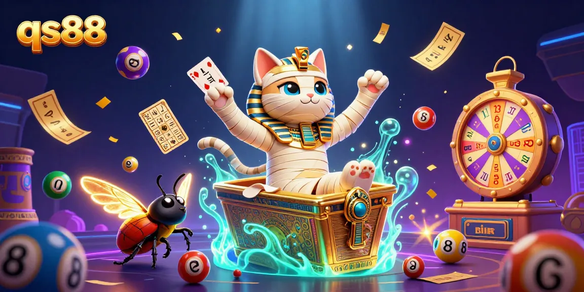 Experience thrilling moments at qs88 with a vibrant casino scene featuring dynamic lottery elements.