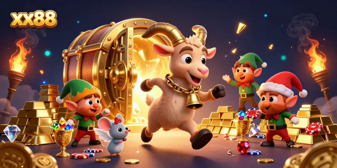 Experience thrilling gameplay at xx88's festive casino with Krampus, angel mouse, and elf gremlins!