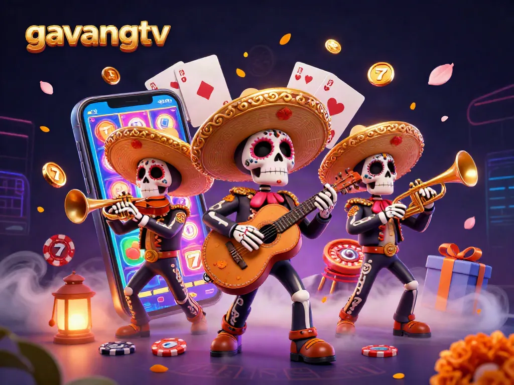 Join the excitement with gavangtv's thrilling action in an ultra-detailed 3D casino scene.
