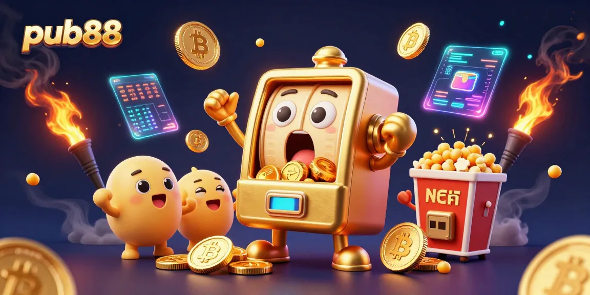 Experience the big win with pub88's lively slot machine scene, celebrating jackpots and crypto excitement.