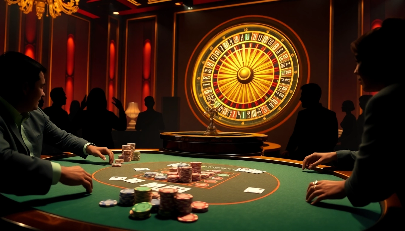 Experience thrilling gameplay with TR88 at an elegant casino poker table.