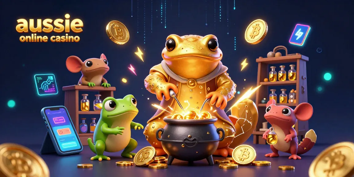 Aussie online casino inspired scene featuring a golden salamander alchemist in a magical laboratory.