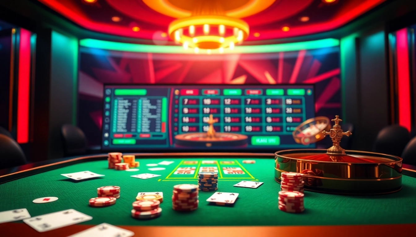 Betting on thrilling games at tr88 trang chủ, featuring dynamic poker and roulette tables.