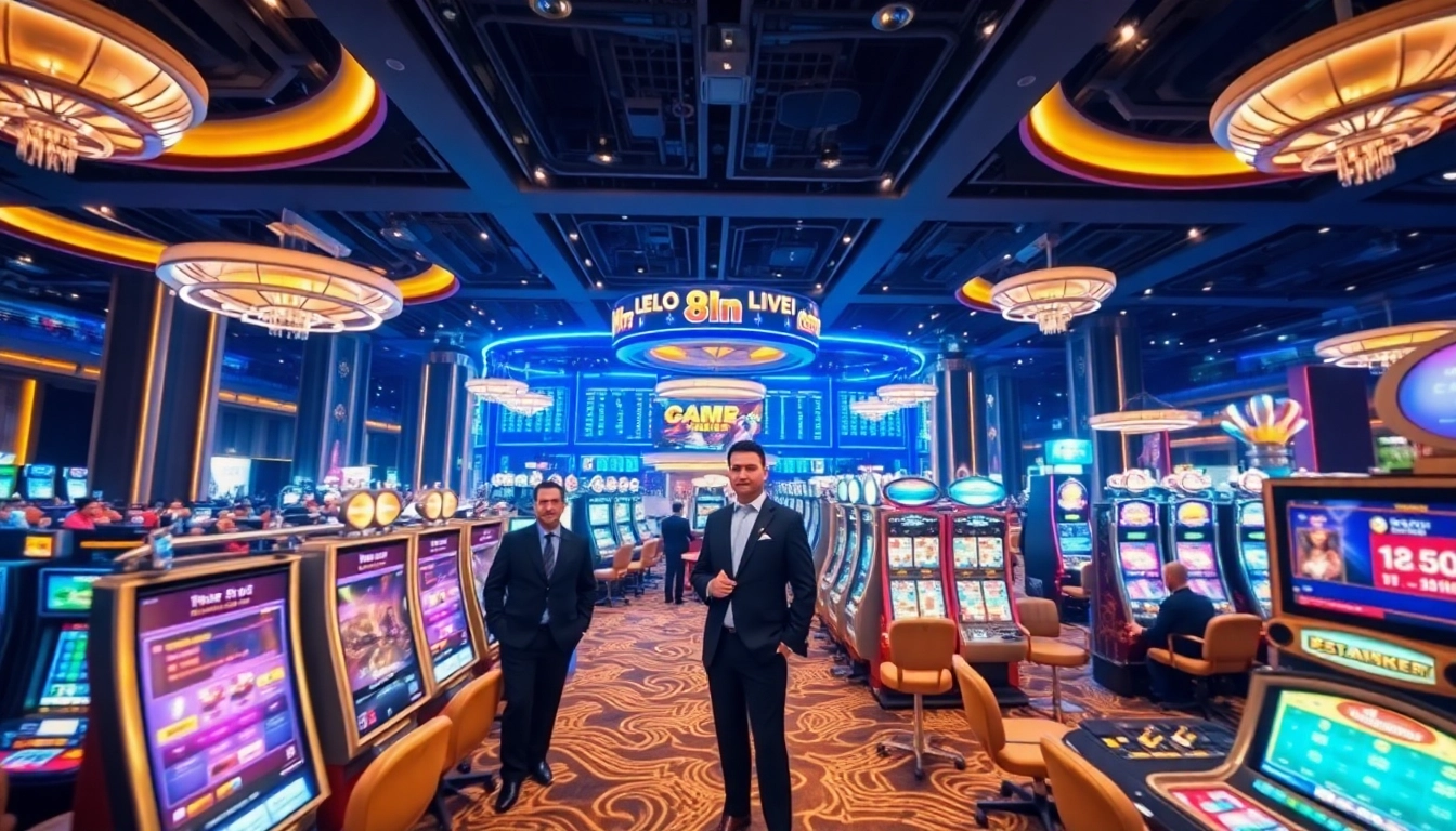 Exciting gaming scene at hello88win.live showcasing vibrant casino activities.