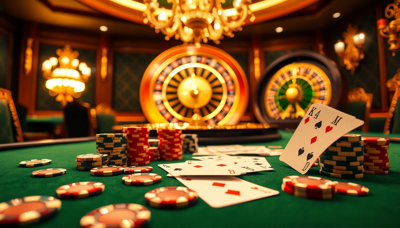 Experience thrilling gambling action at an elegant casino table with 888vnd betting slips present.