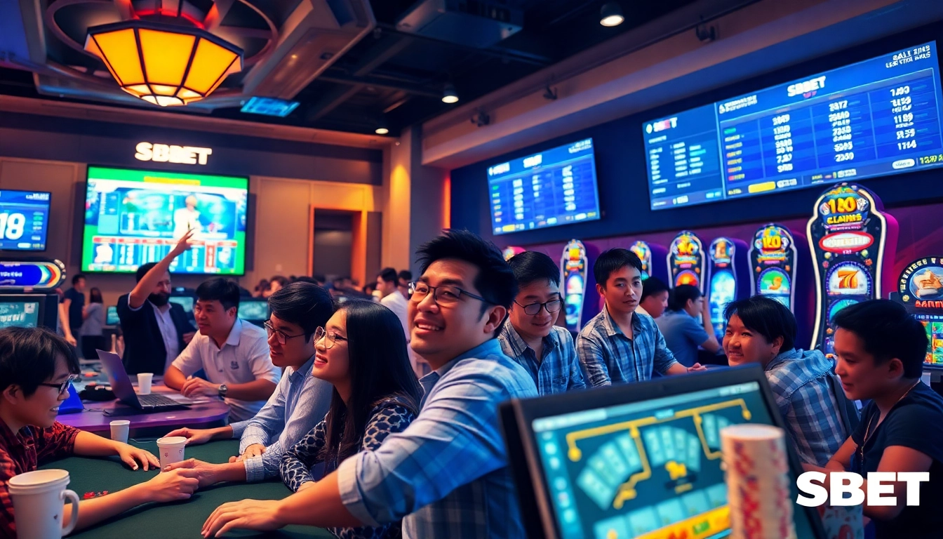 Engaging players at sbobet.dance enjoying a thrilling online betting experience with poker and sports.