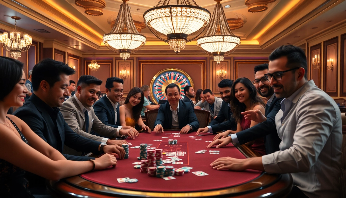 Exciting poker game scene at az 888 casino with chips, cards, and energetic players.