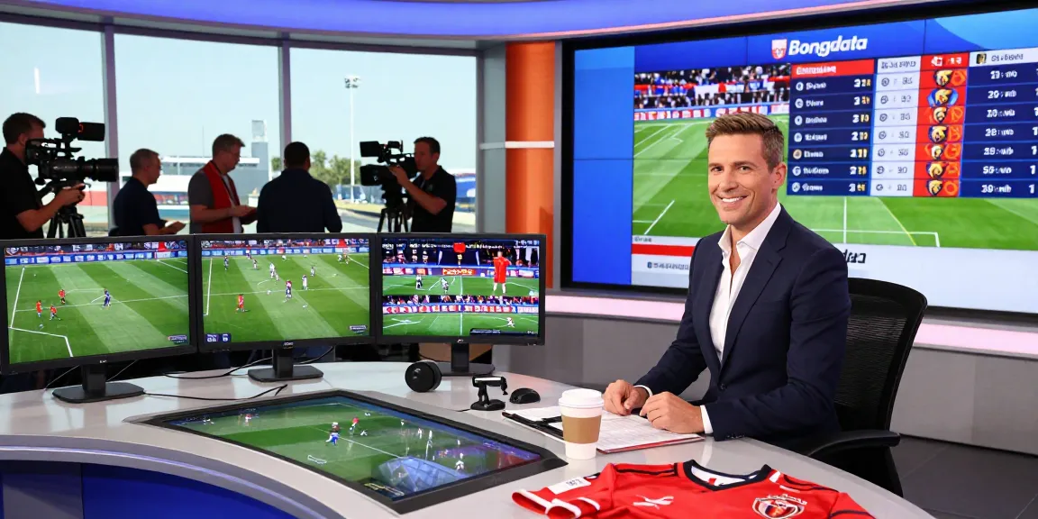 Bongdata live sports analysis studio with betting odds and match highlights.