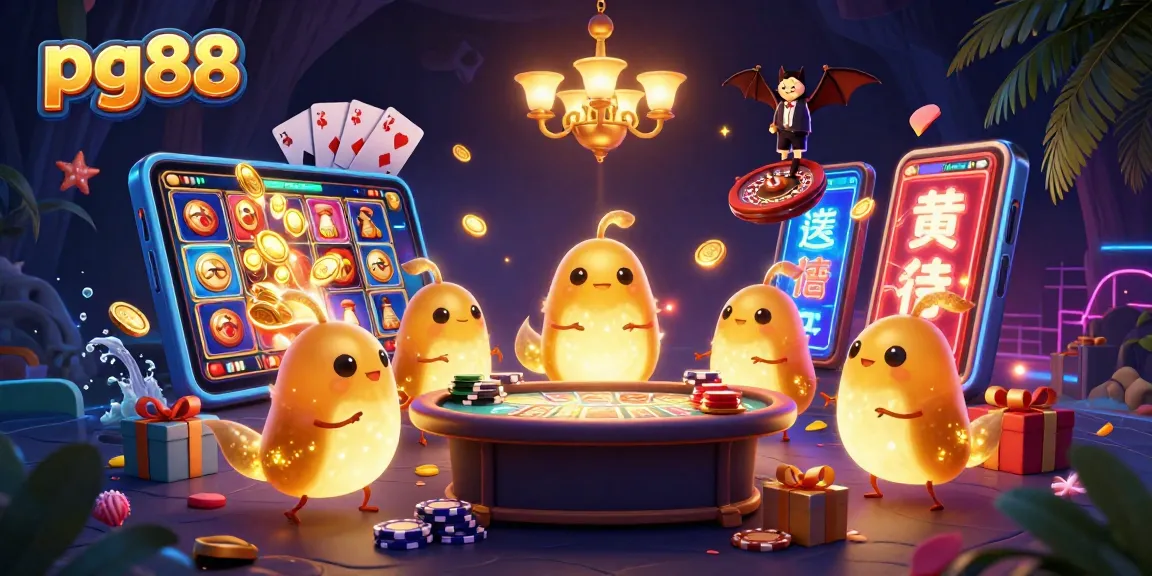 Experience exciting gameplay at pg88 with bioluminescent glowworms lighting a vibrant cave casino scene.